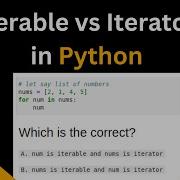 Iterable Vs Iterator In Python