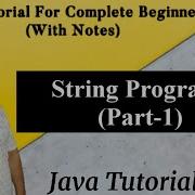 Programs In Java Using String Functions Part 1 Basic Understanding Of Java By Harvinder Singh