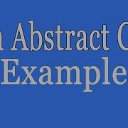 Core Java Abstract Class In Java Example