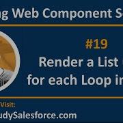 19 LWC Render A List Using For Each Loop In HTML Lightning Web Component Training Session