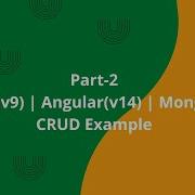 Part 2 NestJS V9 Angular V14 MongoDB CRUD Example