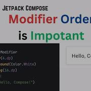 Modifier Order Is Important In Jetpack Compose