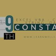 EXCEL VBA TUTORIAL CONSTANTS