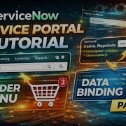 ServiceNow Service Portal Tutorial Part 2 Header Menu Cart Enable Data Binding