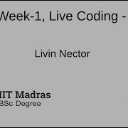 Week 1 Live Coding 1