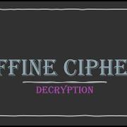 Affine Cipher DECRYPTION C