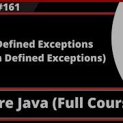 Java Part 261 User Defined Exceptions Customized Exceptions