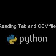 Reading In Tab And Csv Files In Python