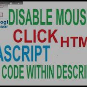Disable Mouse Right Click HTML Using JAVASCRIPT