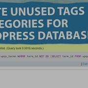 How To Remove Unused Tags Categories In WordPress Database Using PhpMyAdmin