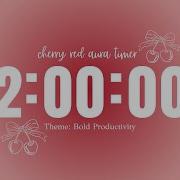 Cherry Red Aura 2 Hour Deep Focus Timer No Music Bold Productivity