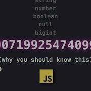 JavaScript S OTHER Most Unused Primitive BIGINT