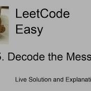 2325 Decode The Message Leetcode Easy