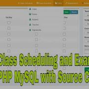 Online Class Scheduling And Examination In PHP MySQL With Source Code Free Download