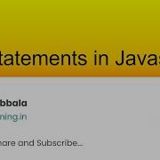 Statements In Javascript Javascript Foundation Training Videos In Telugu Video 10