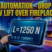 Home Automation Drop Down TV Lift Over Fireplace