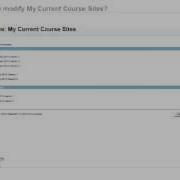Managing The My Current Course Sites Module In Blackboard Learn