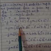 Lagrange Equation Of Motion For A Double Simple Pendulum