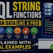 Learn SQL String Functions Like A Pro CONCAT LENGTH SUBSTRING REPLACE TRIM More