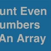 Count Even Numbers In An Array C Programming Example