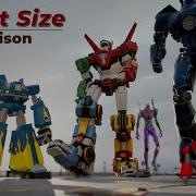 Size Compariosn Giant Mechas And Robot Human Perspective View