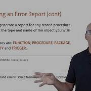 Oracle 11g PL SQL Fundamentals II Handling Compilation Errors