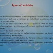 Lesson 11 Core Java Basics Types Of Variables In Java Programming