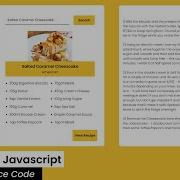 Recipe App With Javascript MealDB API HTML CSS Javascript