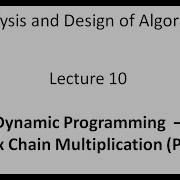 Dynamic Programming Matrix Chain Multiplication Problem Part 1 The Problem