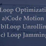 How To Do Loop Optimization In Compiler Design Unit 5 Harsh Vardhan