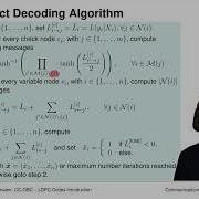 Lecture Channel Coding Graph Based Codes Chapter 3 Vid 9 LDPC Decoding Sum Product Algo