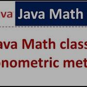 Java Math Class Trigonometric Methods Java Tutorial