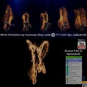 Birth Particles By Textmap Only With Tyflow By JaBuAr3D Scene File Is Uploaded