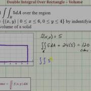 Ex 1 Evaluate A Double Integral Over A Rectangular Region To Find A Volume F X Y C
