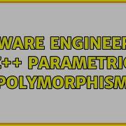 Software Engineering C Parametric Polymorphism 2 Solutions