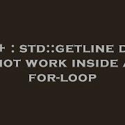 C Std Getline Does Not Work Inside A For Loop