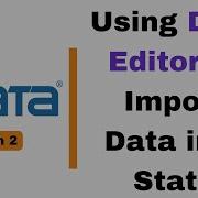 2 How To Use Data Editor To Import Data Into Stata Introduction Into Stata