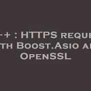 C HTTPS Request With Boost Asio And OpenSSL