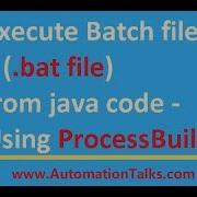 Unix For Testers 35 Execute Batch File Bat File From Java Code Using ProcessBuilder