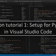 Python Tutorial 1 Setup Of Python In Visual Studio Code