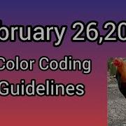 February 26 2026 Color Coding Guidelines