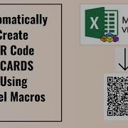 How To Create QR Code VCARDS Using Excel Macros