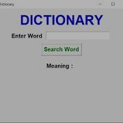 Python Project Dictionary App
