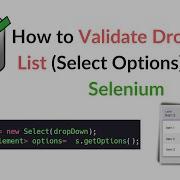 How To Validate Dropdown Values In Selenium WebDriver
