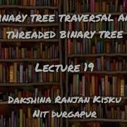 DS Lecture 19 Binary Tree Traversal Threaded Binary Tree