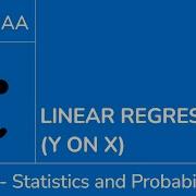 Linear Regression Of Y On X IB Maths AA SL HL