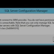 How To Resolve Cannot Connect To WMI Provider SQL Server Configuration Manager