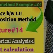 Cholesky Method In Numerical Analysis Numerical Analysis Difference B W LU Decomposition Method