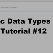 Basic Data Types C Tutorial 12