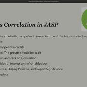 How To Do Pearson S Correlation In JASP